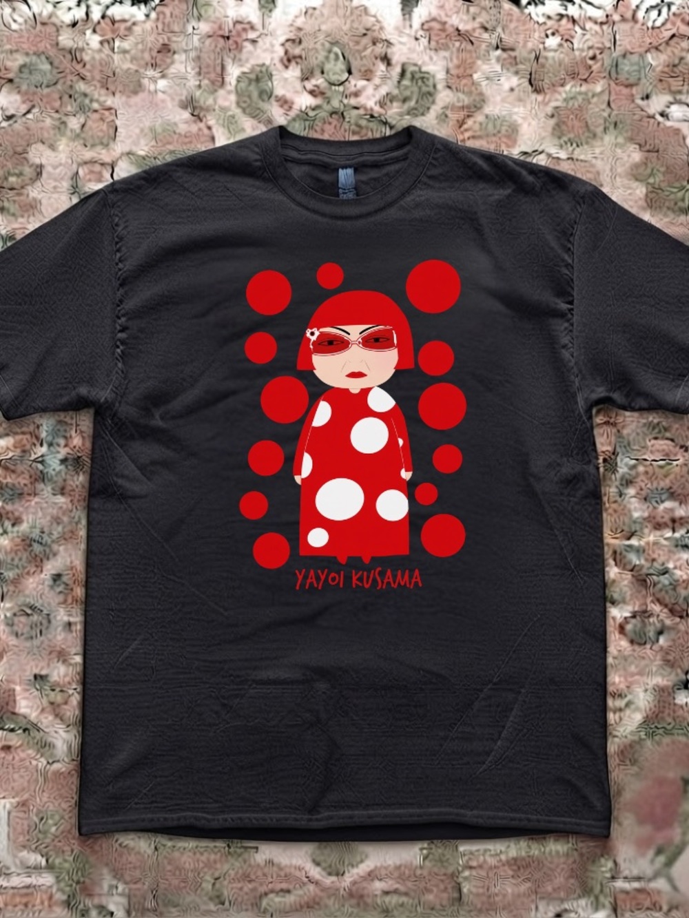 Yayoi Kusama Cartoon Polka Dots Red And Black Art Memories Graphic T-Shirt